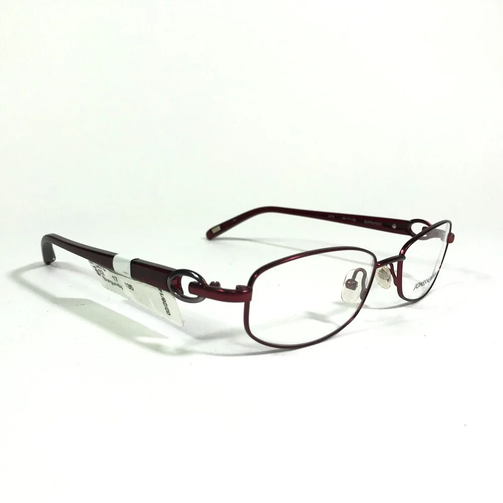 Jones New York Eyeglasses Frames J473 BURGUNDY Red Round Full Rim 52-17-135